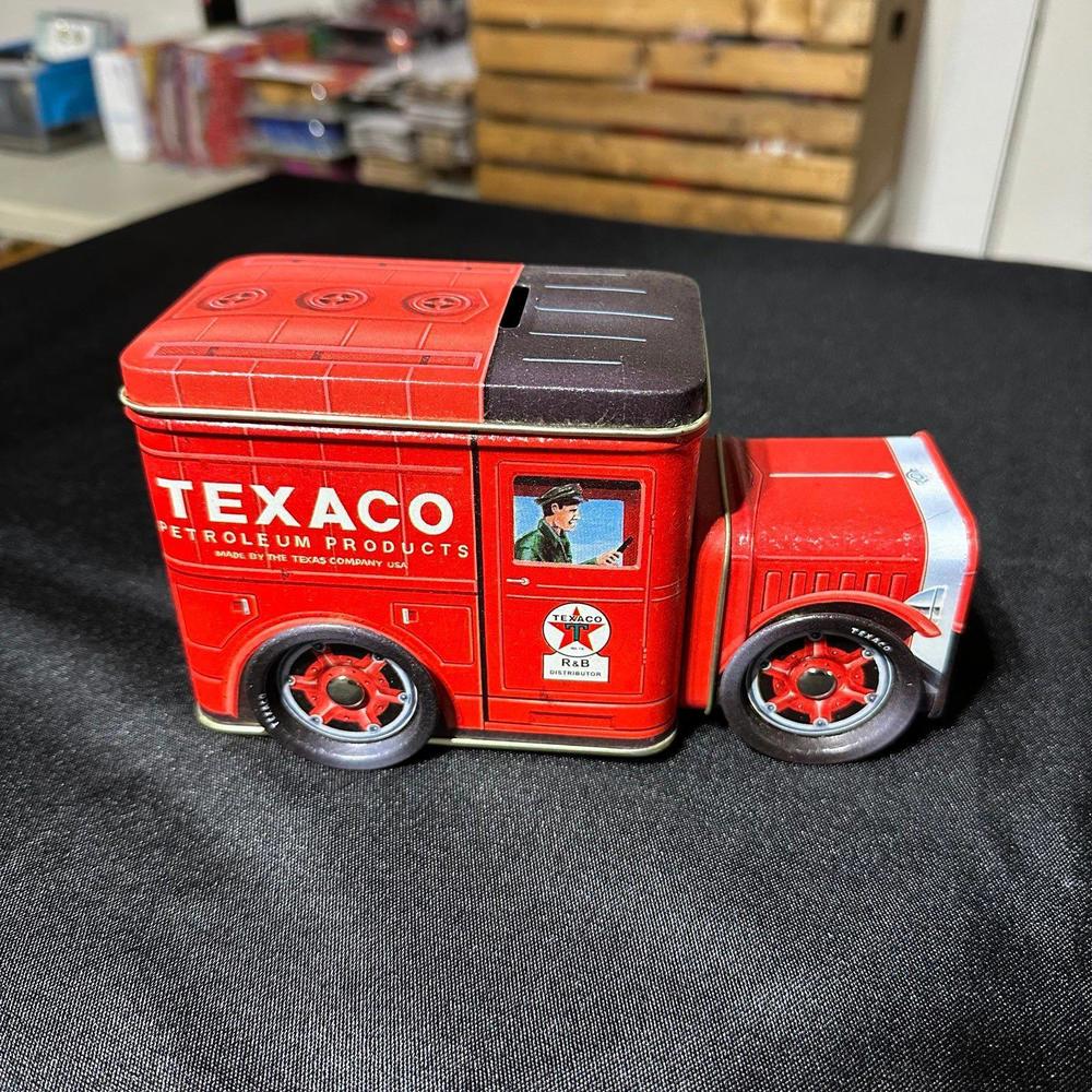 Vintage Texaco Truck Tin Bank